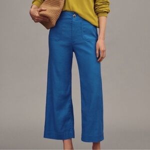 Anthropologie Maeve Linen Blue Colette Pants